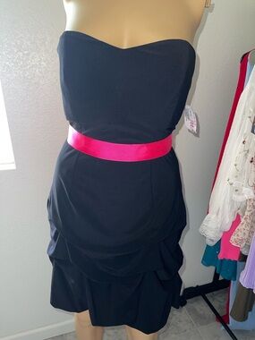 Vintage Wishes Wishes Wishes Strapless Black Dress
